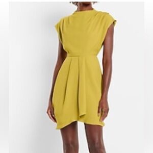 Express Vibrant Yellow Midi Dress New with Tags